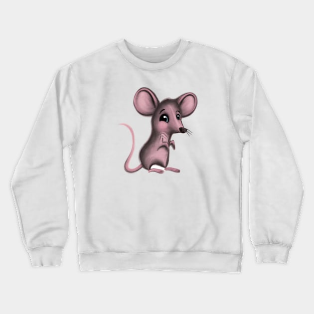 Cute Mouse Drawing Crewneck Sweatshirt by Play Zoo